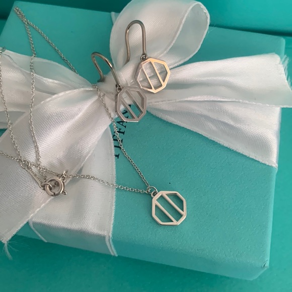 Ultra RARE Tiffany & Co Paloma Picasso Zellige Drop Earrings and Necklace Set - - Picture 3 of 11